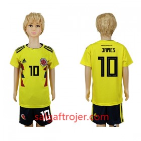 Colombia Fodboldtrøjer James 10 Børn Hjemmebanesæt VM 2018